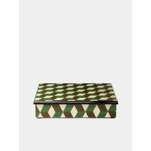 Organisateur de bijoux élégant en bois et résine avec incrustations artistiques - Product Image 4