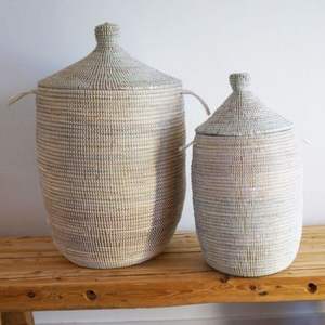 Nouveau panier en jonc de mer tressé à la main Vintage multifonctionnel Vietnam paniers à linge durables et durables pour salon et chambre à coucher - Product Image 4