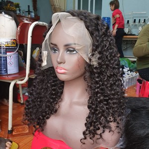 Peluca de Cabello Humano Virgen Remy con Cutícula Alineada y Frente de Encaje para Mujeres Negras, Personalizada, Colorida, 180% de Densidad - Product Image 3