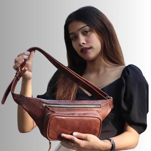Bolso de Pecho Personalizado para Hombre, de Cuero Genuino, Estilo Vintage, con Cierre, Portátil, Bandolera, Bolso de Hombro, Bolso de Cintura - Product Image 6