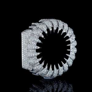 Boîtier de remplacement ajouré en acier inoxydable Starspire Jewels pour montre, style Ga2100, avec moissanite et diamants, écologique et luxueux - Product Image 6