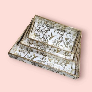 ถาดเสิร์ฟเคลือบเอนามีล MDF พรีเมียม พร้อมหูจับ สำหรับชา กาแฟ ขนม อาหาร และตกแต่งบ้าน - Product Image 5