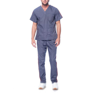 Conjunto de Uniformes Médicos de Punto Personalizables al por Mayor para Hombre, Manga Corta, Cómodos, Hechos en Pakistán - Product Image 1