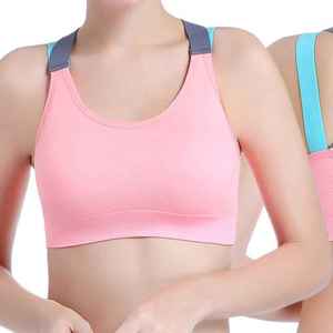 New Arrival Yoga Bra <b>Top</b> Women's Strappy Sports Bra Full Coverage Padded Full Size Cross Workout Yoga Bra <b>Tops</b> - Product Image 1