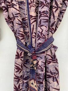 Handmade Vintage 100% <b>Silk</b> Smooth High-quality Robe Free Size <b>Kimono</b> for Summer Autumn and Spring with Drawstring Closure - Product Image 5