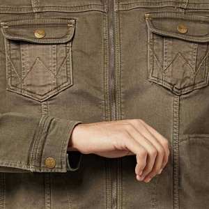 Covered <b>Button</b> Style Slim Fit Men's Jeans Jacket Wholesale Different Colors Apparel Clothing Denim Jacket for Men's - Product Image 6