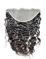 13*6 Perruques ondulées vierges vietnamiennes de couleur naturelle pour femmes noires, perruques Lace Front bon marché, fabrication sans cheveux humains à ondulation profonde