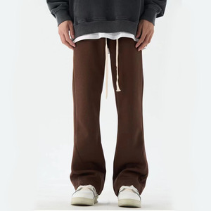 Men's High Quality Casual Flared <b>Jogger</b> Track Pants Elastic Waistband <b>Stacked</b> Flare Sweatpants Fitness Trousers in Plus Size - Product Image 1