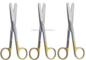 Ciseaux chirurgicaux, kit chirurgical, instruments médicaux ORL ergonomiques manuels à bout arrondi en acier inoxydable et carbure de tungstène - Product Image 4