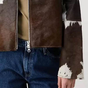 Nueva Colección de Chaquetas de Cuero Vacuno para Mujer al por Mayor, Chaqueta de Cuero Vacuno de Alta Calidad Personalizable para Mujer - Product Image 6