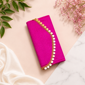 Designer Printed Fabric Envelope for Wedding Shagun Gift, Handmade Traditional Cash Cover, Festive Bridal Gift <b>Pouch</b> - Product Image 4