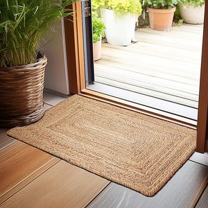 Natural Woven Seagrass Door Carpet Durable Front Door Rug Wholesale Door Mat Best Price For Wholesale Handicraft Vietnam - Product Image 1