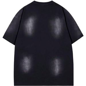 เสื้อยืดสไตล์วินเทจยูนิเซ็กซ์ทรงบ็อกซี่แบบครอป ตกแต่งด้วยคริสตัล ลุคซีดจางแบบซันเฟด ผ่านกระบวนการเอนไซม์วอชและแอซิดวอช - Product Image 3