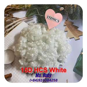 Vente en gros de rembourrage en fibres de polyester 100% recyclées, blanches, creuses, conjuguées et siliconées 15D HCS pour oreillers, couettes et couvertures - Product Image 4