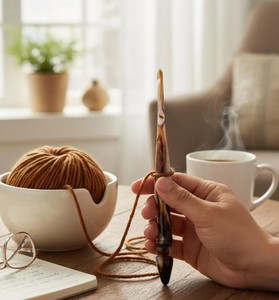 Multi Color Resin <b>Crochet</b> Hooks Smooth Polished Surface Comfortable Hold Knitting Tools <b>Set</b> for Beginners - Product Image 4