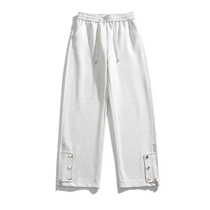 Pantalon de jogging cargo pour homme avec boutons-pression à l'ourlet, taille élastique et cordon de serrage, style streetwear décontracté, personnalisable OEM - Product Image 2