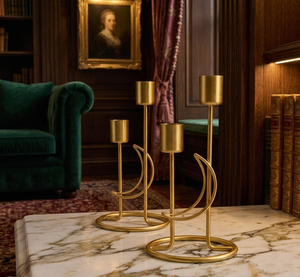 Candelabros de Lujo en Forma de Luna Dorada – Centro de Mesa Moderno y Estético para Mesa de Comedor, Bodas y Decoración de Sala de Estar - Product Image 4