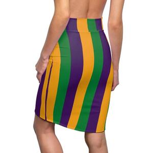 Falda Lápiz de Primavera 2027 New Razers Impex Mardi Gras con Estampado Completo, Transpirable, de Poliéster/Algodón para Mujer - Product Image 2