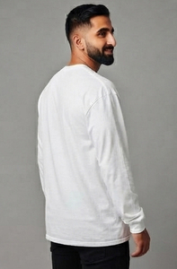 Front Printed Over-Sized Long Sleeve T <b>Shirt</b> <b>Men's</b> 100% Cotton Breathable Sports Tee Customized Printed Casual Wear T <b>Shirts</b> <b>Men</b> - Product Image 5