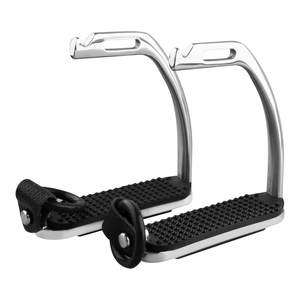 Estribos de Seguridad para Montar a Caballo, 1 Par, Acero Inoxidable Plateado, Antideslizantes, Equipo de Equitación HASHIR - Product Image 5