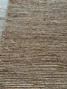 Solid Color Braided Jute Area <b>Rug</b> Rectangle Modern <b>Flat</b> Pile Non-Slip Hallway Home Use Spot Clean Thin 0.2-0.4 in - Product Image 1
