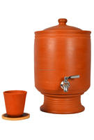 Pot à eau en argile fait à la main avec couvercle, ml