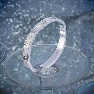 S925 Silver 18K Gold Plated Moissanite Elegant and Luxurious Wedding Party <b>Gift</b> Bangles - Product Image 2