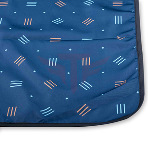 Cape de coiffure imperméable à motifs bleu marine, robe de coupe de cheveux pour salon, cape de barbier - Product Image 3