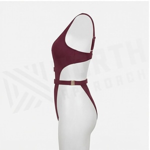Maillot de bain une pièce pour femme NORTH APPROACH, dos nu, échancré, bas string, en Spandex et Polyester extensible, style body - Product Image 3