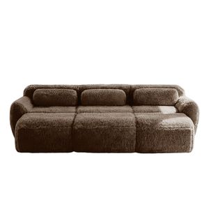 Divano a 3 Posti in Tessuto Morbido 32D ad Alta Densità per Soggiorno, Pouf Mobile, Combinazione Libera, Nessun Montaggio Richiesto - Product Image 4