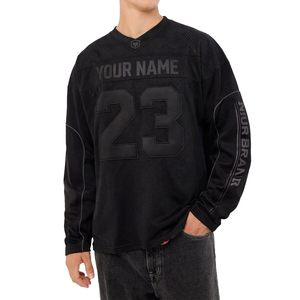 Hot Seller V Neck Jersey Oversized Streetwear Minimal Graphic Sports Tee Men Women Breathable Polyester Moisture Wicking - Product Image 4