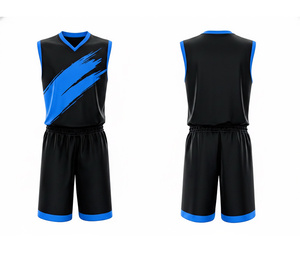 Tenue de sport de basketball entièrement sublimée, design personnalisé, vente en gros, maillot et short en polyester respirant et à séchage rapide pour hommes et femmes - Product Image 6