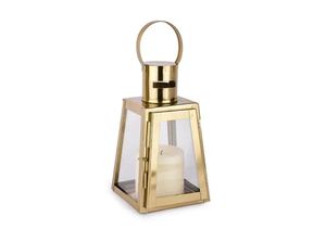 Modern Decorative Metal <b>Lantern</b> Set Golden Finish Featuring Intricate Moroccan Moorish-inspired Patterns Glass Panel Handmade - Product Image 3