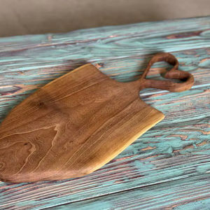 Planche à découper en bois de forme rectangulaire, épaisseur 1,3 cm, construction robuste, design moderne, passe au lave-vaisselle, non toxique, protège les couteaux - Product Image 1