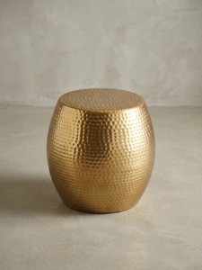 Home Poetry Modern <b>Round</b> Coffee <b>Table</b> With Hammered Finish 42 Cm Diameter Living Room Furniture Contemporary Design - Product Image 5