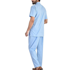 Custom High Quality Mens Medical Scrubs Set Breathable Corduroy V-Neck Short Sleeve <b>Top</b> Pants Hospital Nurse Uniform OEM Needle - Product Image 2