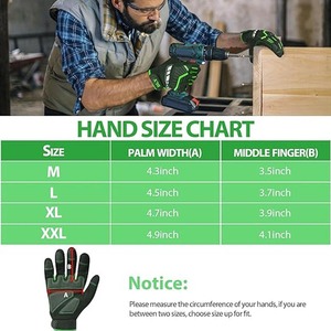 Gants de travail pour la conduite, la manipulation en extérieur, les tâches quotidiennes, le sport et le cyclisme - Gants en cuir à doigts entiers, antidérapants, coupe-vent et compatibles écran tactile - Product Image 5
