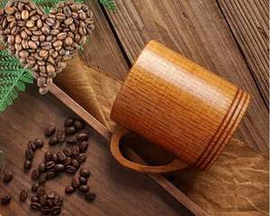 Tasse en bois naturelle faite à la main pour café et thé, vaisselle en bois écologique, logo personnalisé, vente en gros, directement de l'usine - Product Image 1
