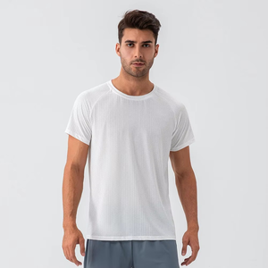 Camisetas deportivas personalizadas al por mayor para hombre, de secado rápido, manga corta, cuello redondo, para gimnasio, correr, entrenamiento, ropa de gimnasio - Product Image 3