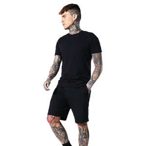 Ensembles décontractés brodés noirs pour hommes, grandes tailles, été-automne, confortables, prix raisonnable, vente en gros - Product Image 1