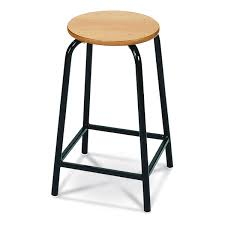 Modern Wooden <b>Bar</b> <b>Stool</b> with Black Metal Frame Counter Height Kitchen <b>Stool</b> Industrial Style High <b>Stool</b> for Home Kitchen Cafe - Product Image 5