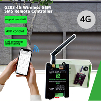 G203 2G GSM Ouvre-porte sans fil Télécommande On/Off Relais Commutateur Appel gratuit Commande SMS Opérateur de porte automatique pour l'accès au portail