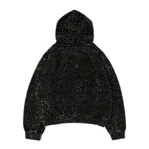 Best Selling <b>Men's</b> Acid Washed Rhinestones Hoodies 100% Cotton Streetwear Regular Fit Heavy Weight 400gsm Hoodie <b>For</b> Winters - Product Image 6