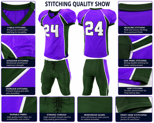 Customized Breathable American Football Uniform Set Unisex 100% Polyester Sublimation Short Sleeve Custom Logo OEM - Product Image 6