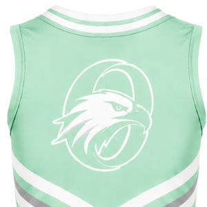 Mint Green Cheer Shirt Sleeveless Sports Team Uniform Top Performance Training Wear Cheer Squad Athletic Apparel - Product Image 4