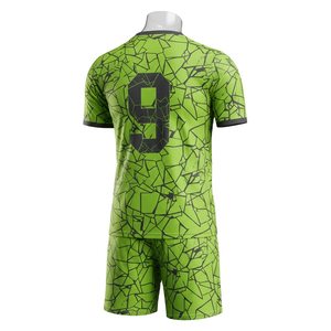 Tenue de football de qualité supérieure, maillot respirant, kit de football à séchage rapide, antibactérien, protection UV, col rond, entraînement d'équipe - Product Image 2