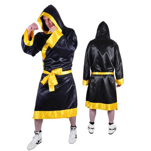 Robe de boxe personnalisée en tissu satiné, broderie, sublimation, tenue d'entraînement pour la boxe, le karaté, la gym - Product Image 4