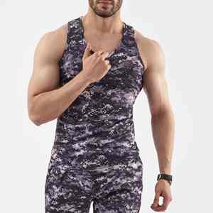 Débardeurs sans manches pour hommes 100% coton, coupe ajustée, pour l'entraînement décontracté et la gym, avec impression en relief, Été 2026 - Product Image 5