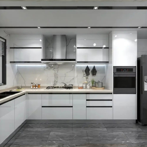 ตู้ครัวเซรามิกไม้สนแท้ทันสมัย Home WIT PRODUCE RTA 20250124 บานประตูไม้จริง กันน้ำ ติดตั้งง่าย - Product Image 1