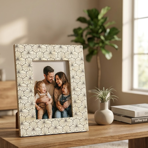 Handcrafted Bone Inlay Photo <b>Frame</b> <b>4x6</b> Inch | Elegant Decorative Picture <b>Frame</b> for Tabletop Office Desk Home Decor Gift Item - Product Image 4